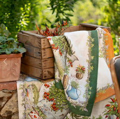 Canovaccio verde - Balcon Potager | Tessitura Toscana Telerie