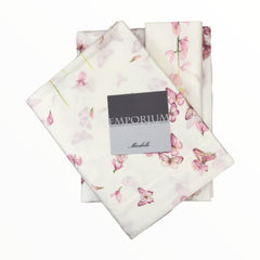 Completo lenzuola matrimoniale | Farfalle rosa | Mirabello