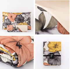 Parure copripiumino beige betulla | Camelia | Reever