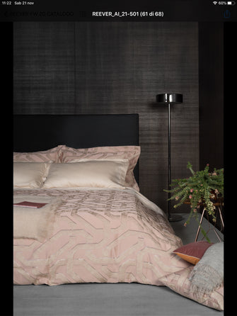 Copriletto matrimoniale - Margot - Reever variante cipria