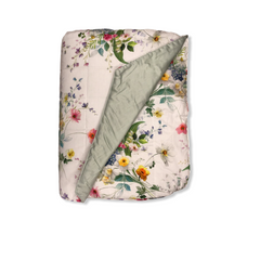 Trapuntino Quilt due piazze - Joy - Percalle di puro cotone stampato - Fazzini - Verde