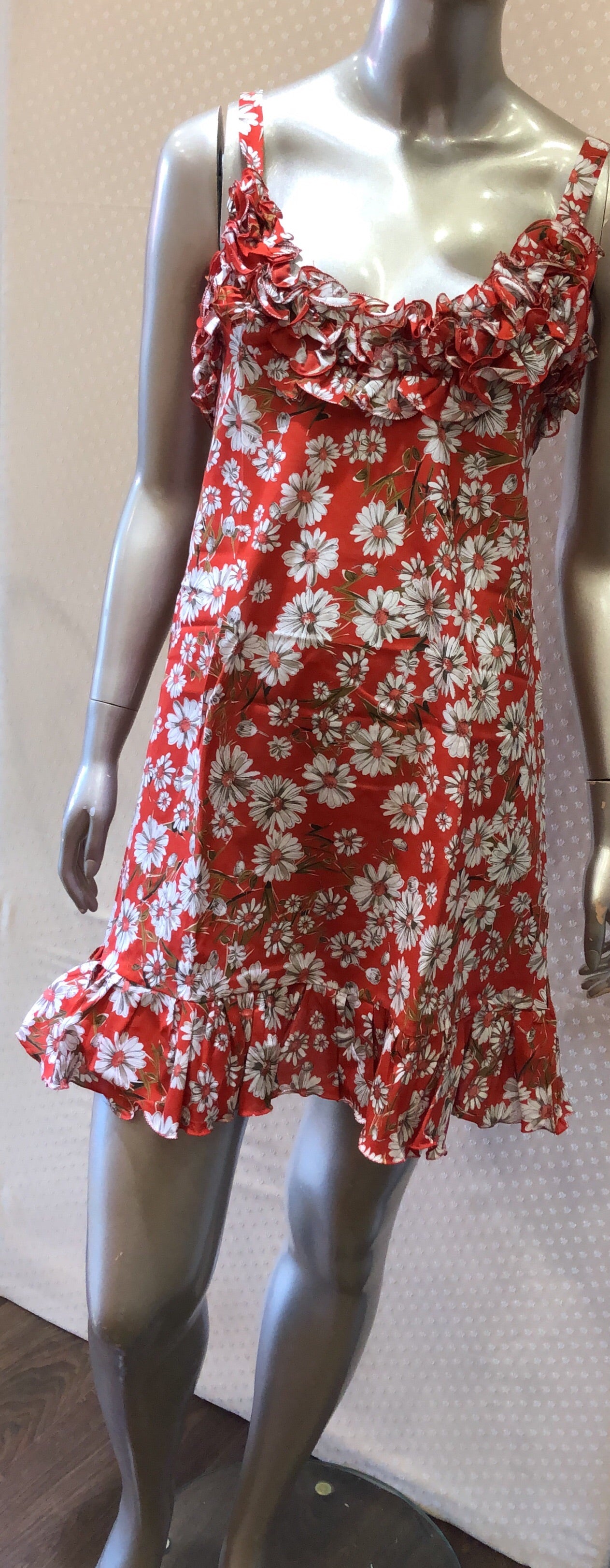 Camicia da notte floreale senza maniche