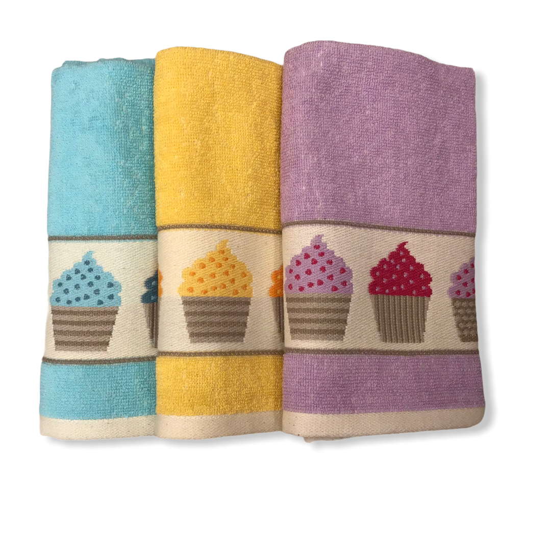 Canovaccio da cucina in spugna - Bomdia - cup cake