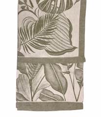 Tovaglia Misto Lino Manifattura Tessile Prete - Verde Oliva - Art. 68439 - 12 persone