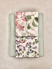 Completo lenzuola due piazze - Ortensie Fazzini- verde salvia