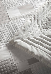 Trapunta matrimoniale Fazzini - Cristalli - Bianco