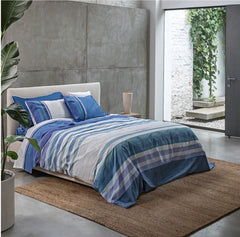 Completo lenzuola matrimoniale blu indaco - Art Paper | Fazzini