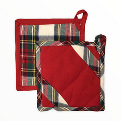 Set presine | Tartan | Lurex Rosso