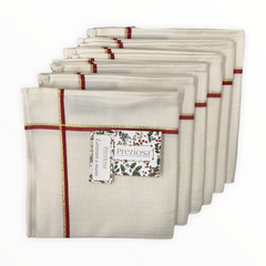 Set 6 tovaglioli rosso | Preziosa Luxury Home