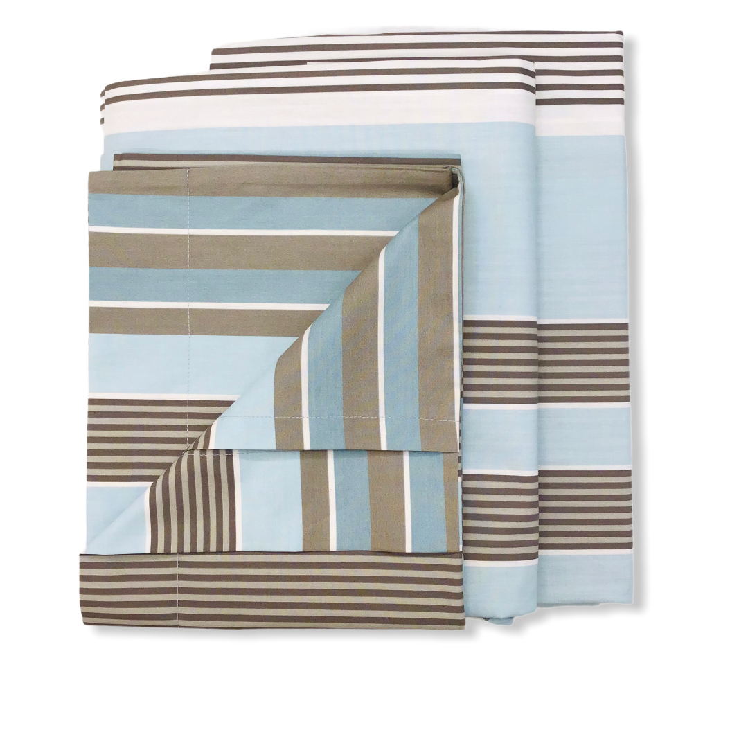 Completo lenzuola matrimoniale sabbia - Millerighe | Mirabello