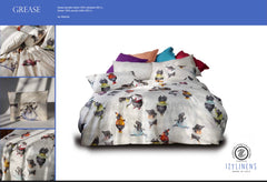 Completo letto matrimoniale - Grease Hippo | Tessitura Telerie Toscane
