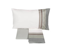 Completo lenzuola matrimoniale tortora - Art Paper | Fazzini