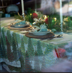 Tovaglia 14 posti - Fairy Trees | Tessitura Toscana Telerie