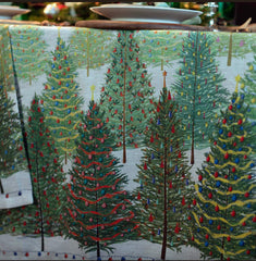 Tovaglia 14 posti - Fairy Trees | Tessitura Toscana Telerie