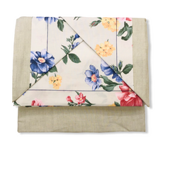 Completo letto matrimoniale color tortora - Giusy - Fiori | Cavalieri