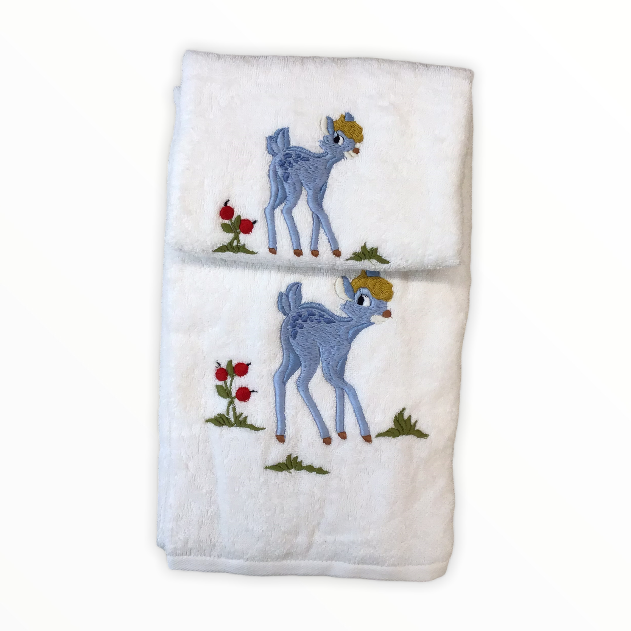 Asciugamani bimbo azzurri fantasia Bambi | Camilla Ricami