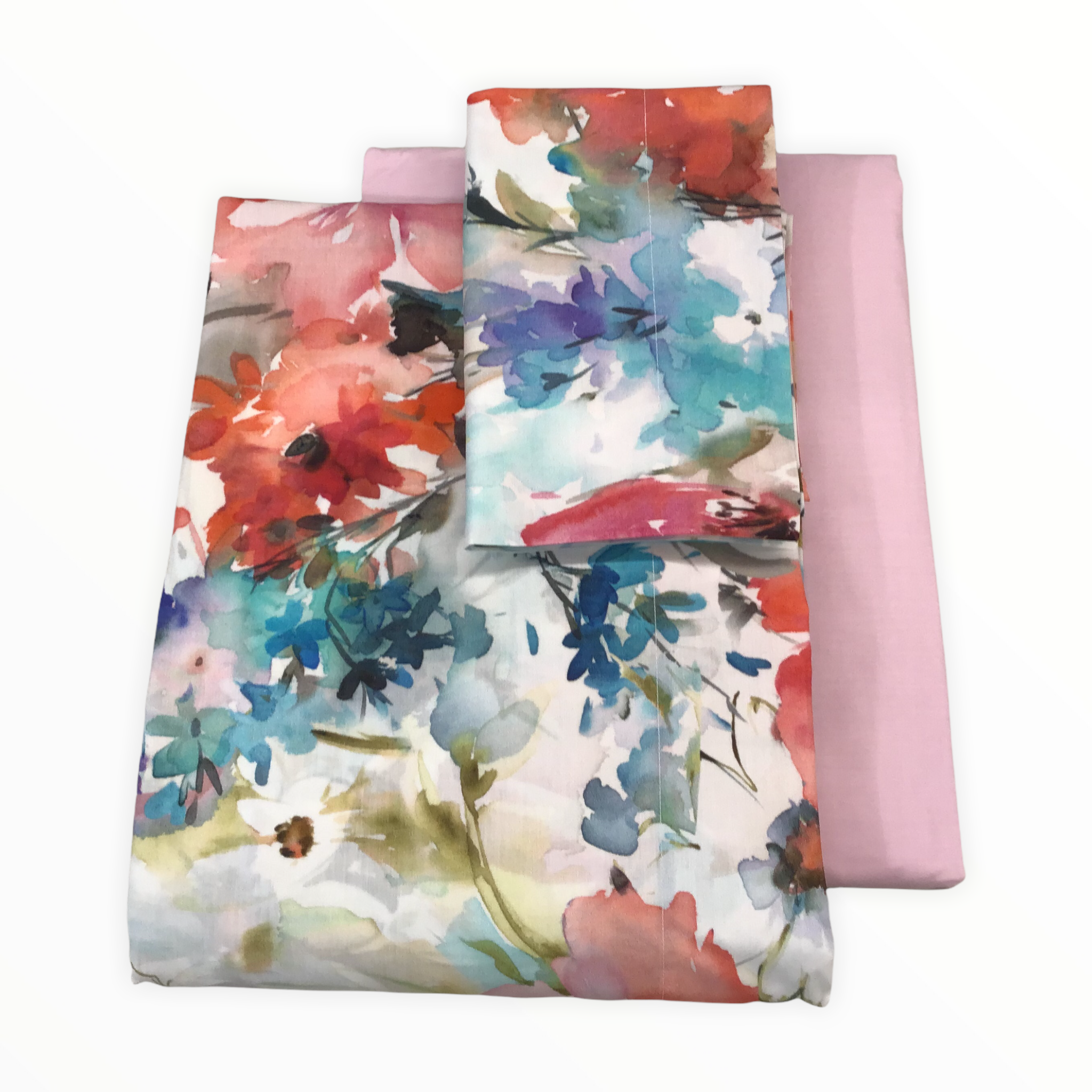 Completo lenzuola matrimoniale - Acquerello di fiori | Mirabello