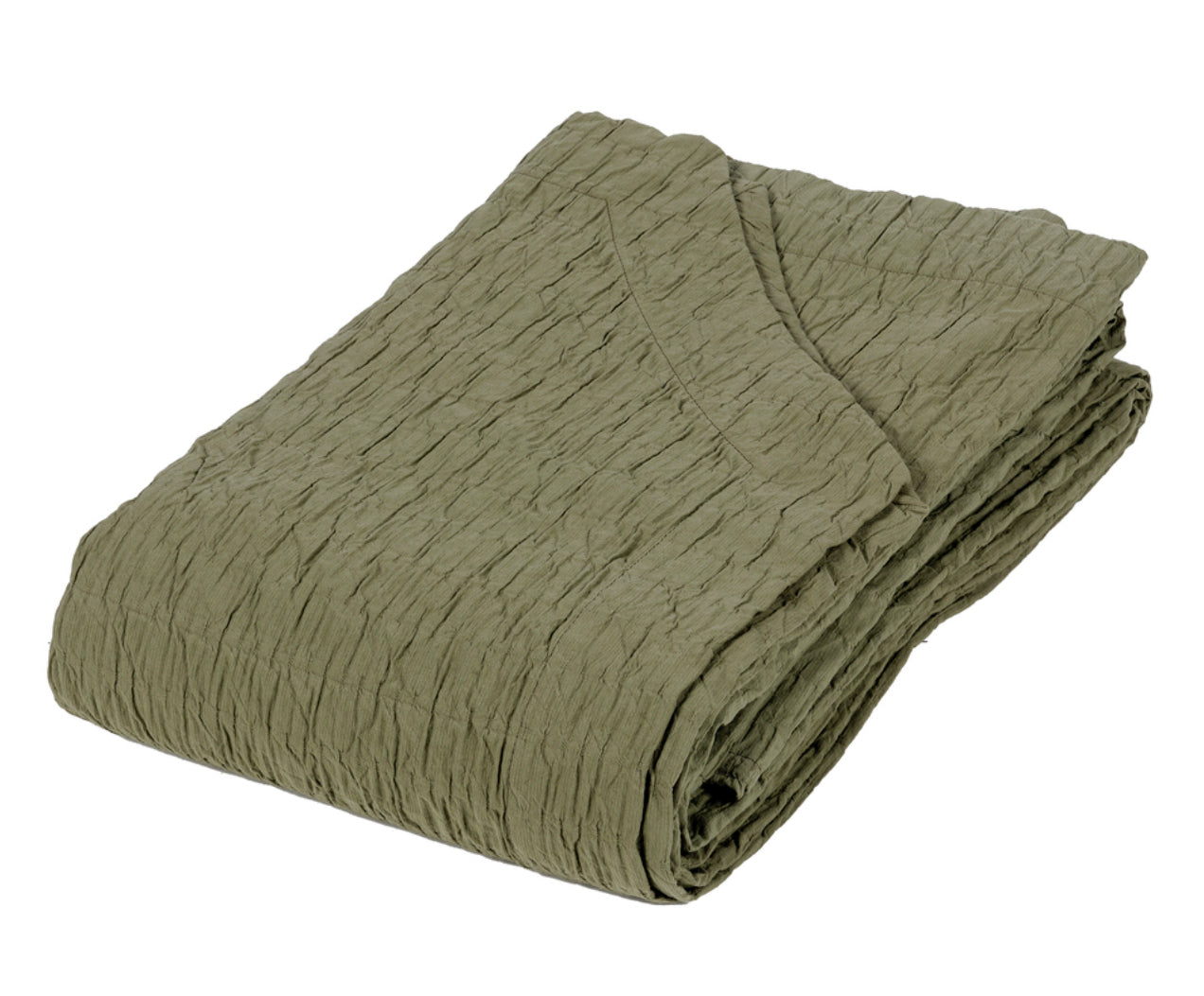 Copriletto matrimoniale verde - Plissè | Fazzini