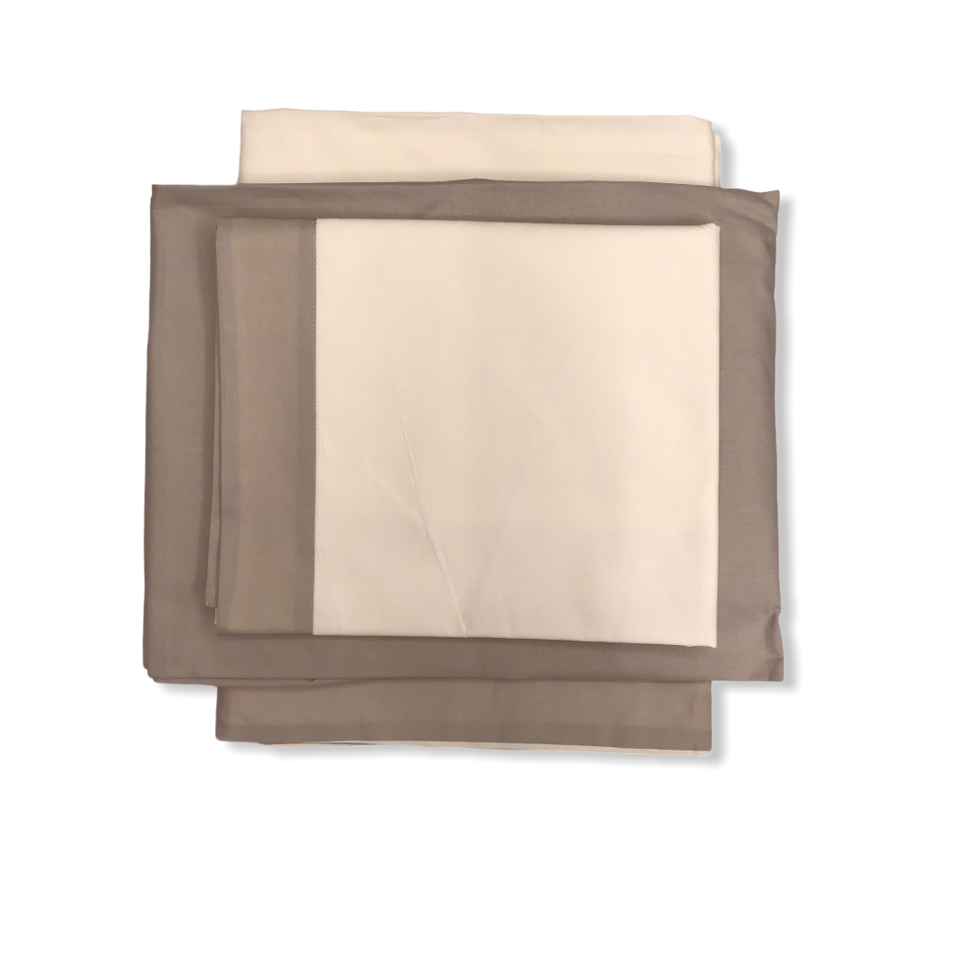 Completo lenzuola singolo colore bianco/betulla - Plein | Fazzini