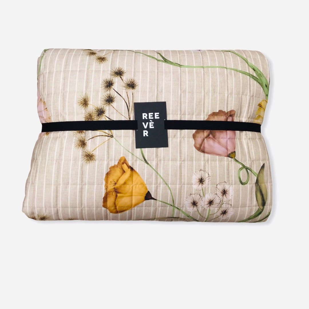 Trapuntino Quilt matrimoniale - Clematis - Reevèr - Nocciola