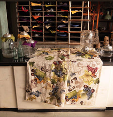 Tovaglia in lino 14 posti naturale - Doucers | Tessitura Toscana Telerie