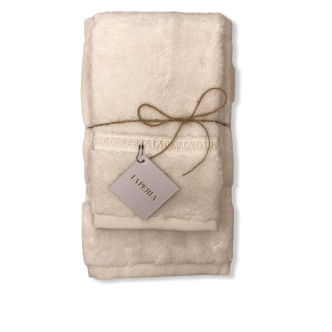 Coppia di asciugamani panna - Macramé | La Perla | Fazzini