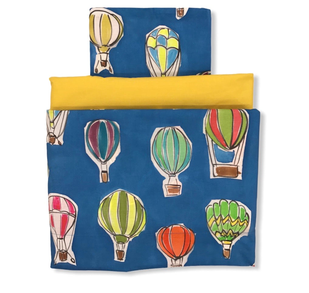 Completo lenzuola due piazze - Balloons- Blu -Mirabello