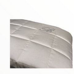 Copriletto trapuntato Blumarine - Note Blu - Quilt Matrimoniale Bianco