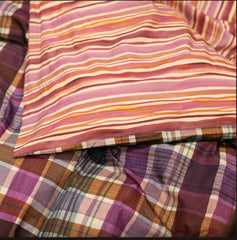 Parure Copripiumino Matrimoniale | Tartan | Tessitura Toscana Telerie