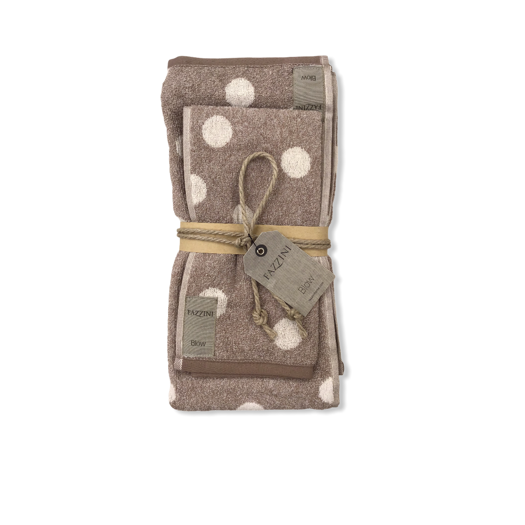 Coppia di asciugamani - Pois | Fazzini