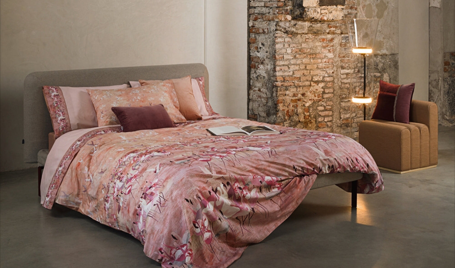 Completo lenzuola matrimoniale Pink Africa | Fazzini