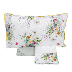 Completo lenzuola Joy Fazzini - Percalle di puro cotone stampato - Fazzini - Verde salvia