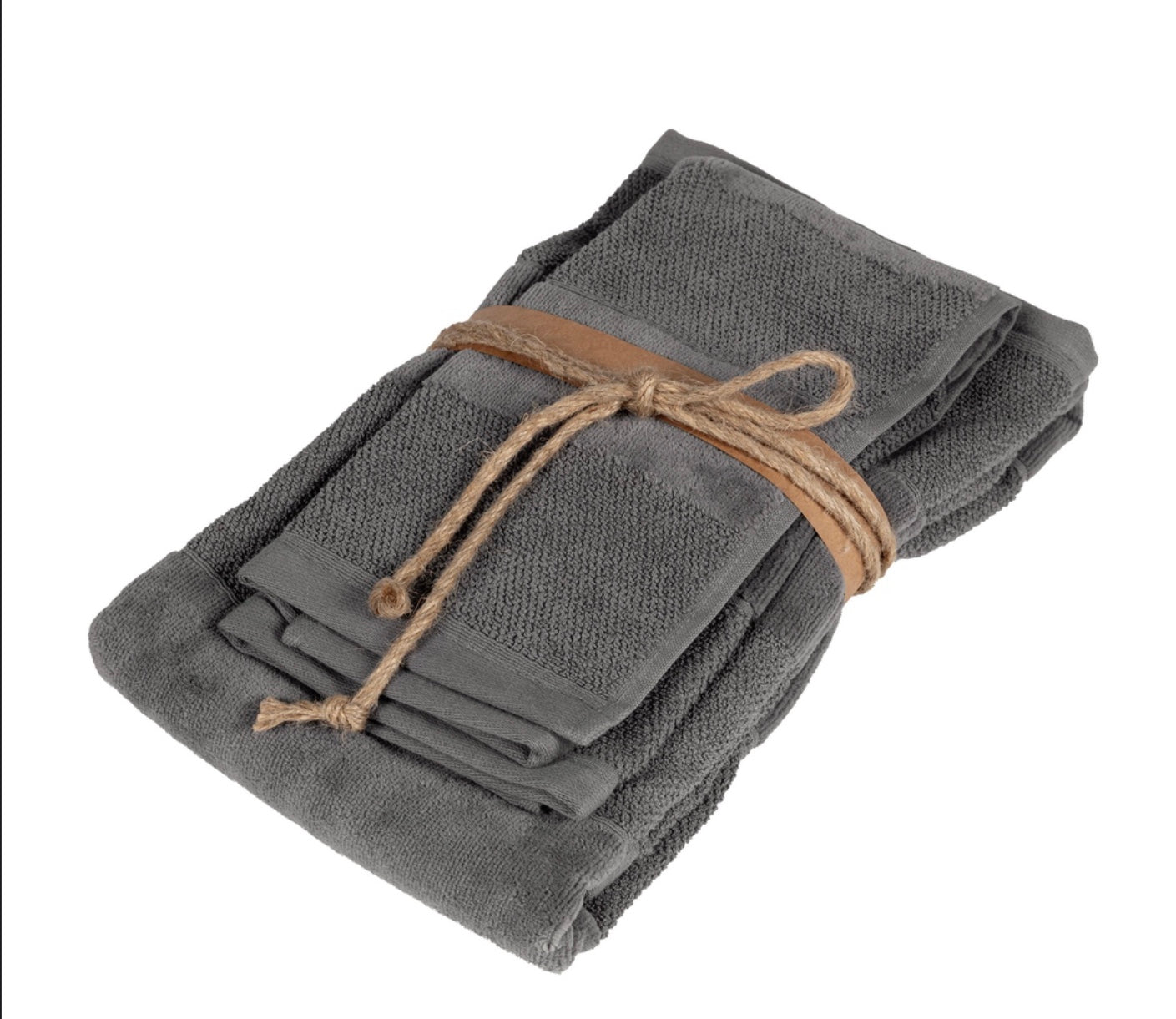 Coppia di asciugamani grigi - Chicchi | Fazzini