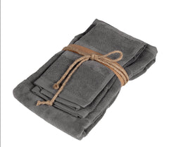 Coppia di asciugamani grigi - Chicchi | Fazzini