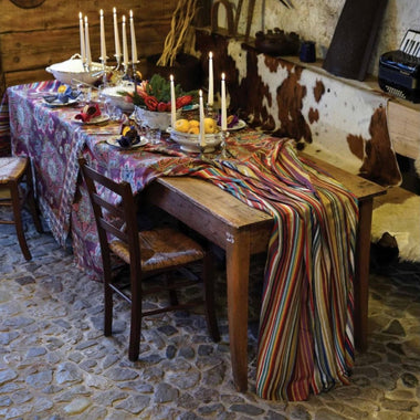 Tovaglia rettangolare per 8 bordeaux | Fusion | Tessitura Toscana Telerie