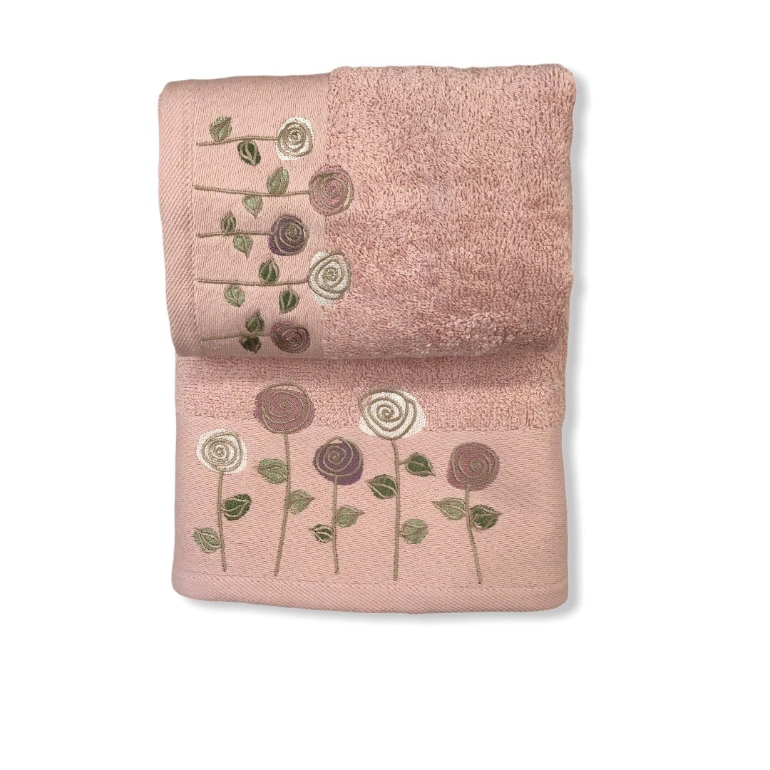Coppia di asciugamani Battaglia -  Cecilia rosa