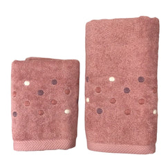 Coppia di asciugamani rosa - Coriandoli | Dea Home