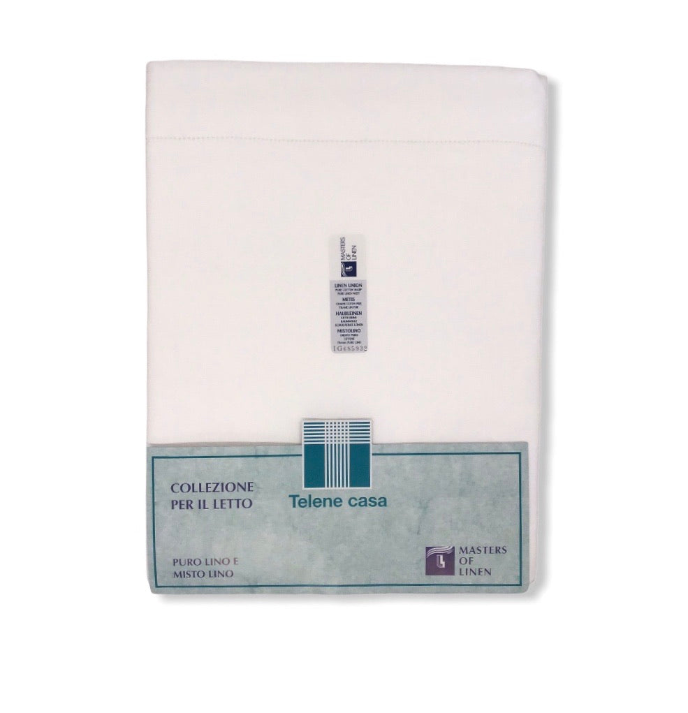 Lenzuolo matrimoniale bianco ottico - Bernina | Telene Casa