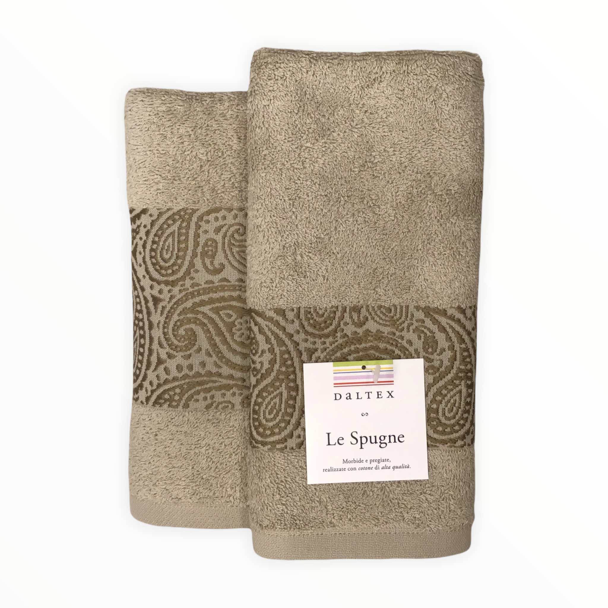 Coppia di asciugamani tortora - Cashemere | Daltex
