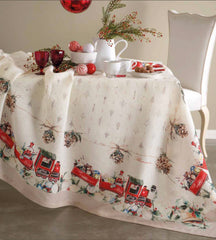 Tovaglia 18 posti rossa - Trenino | Blumarine | Svad Dondi