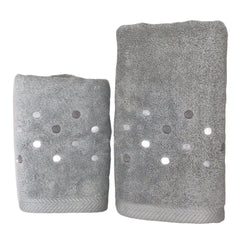 Coppia di asciugamani grigio - Coriandoli | Dea Home
